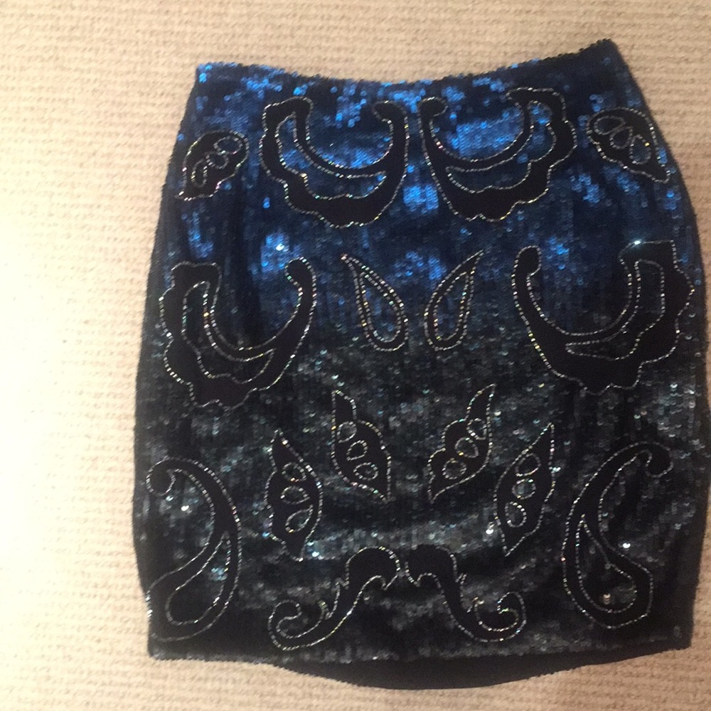 Needle & Thread, hand-embellished sequin skirt
